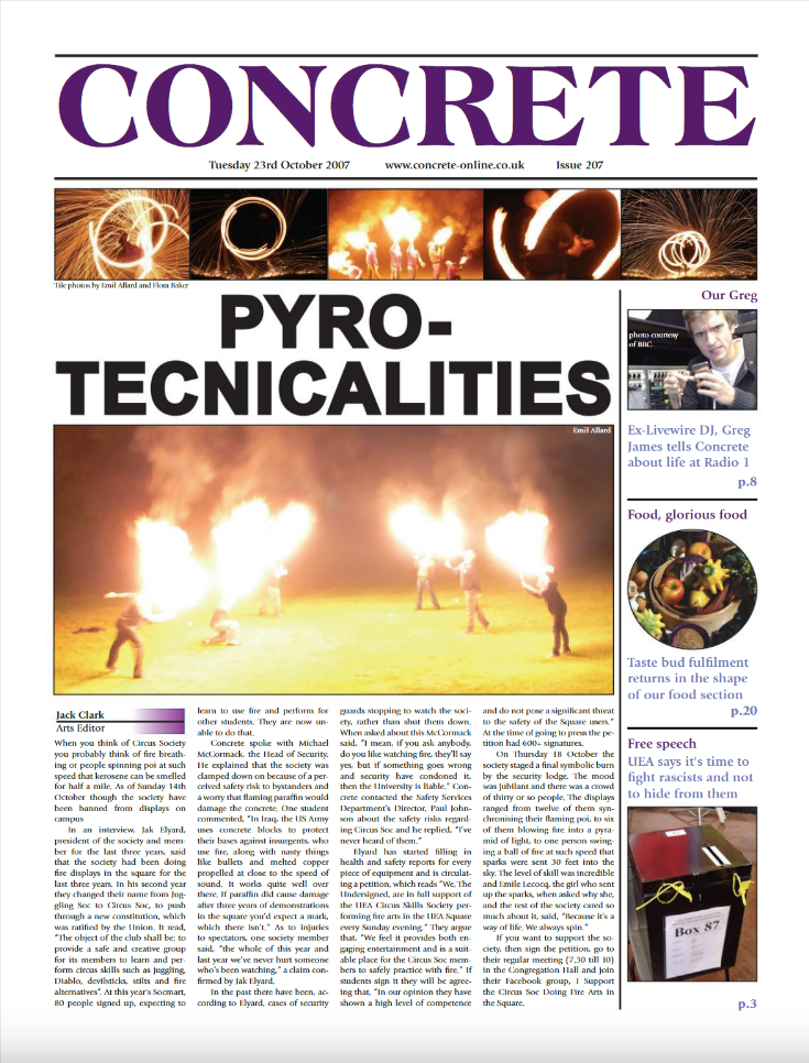 Concrete Archive: Issue 207: 23rd October 2007