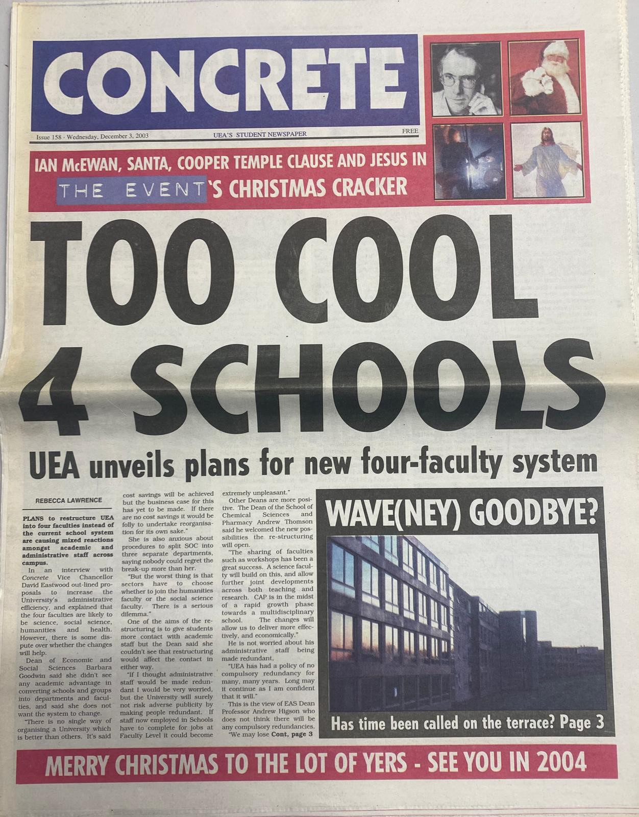 Concrete Archive: Issue 158: 3rd December 2003