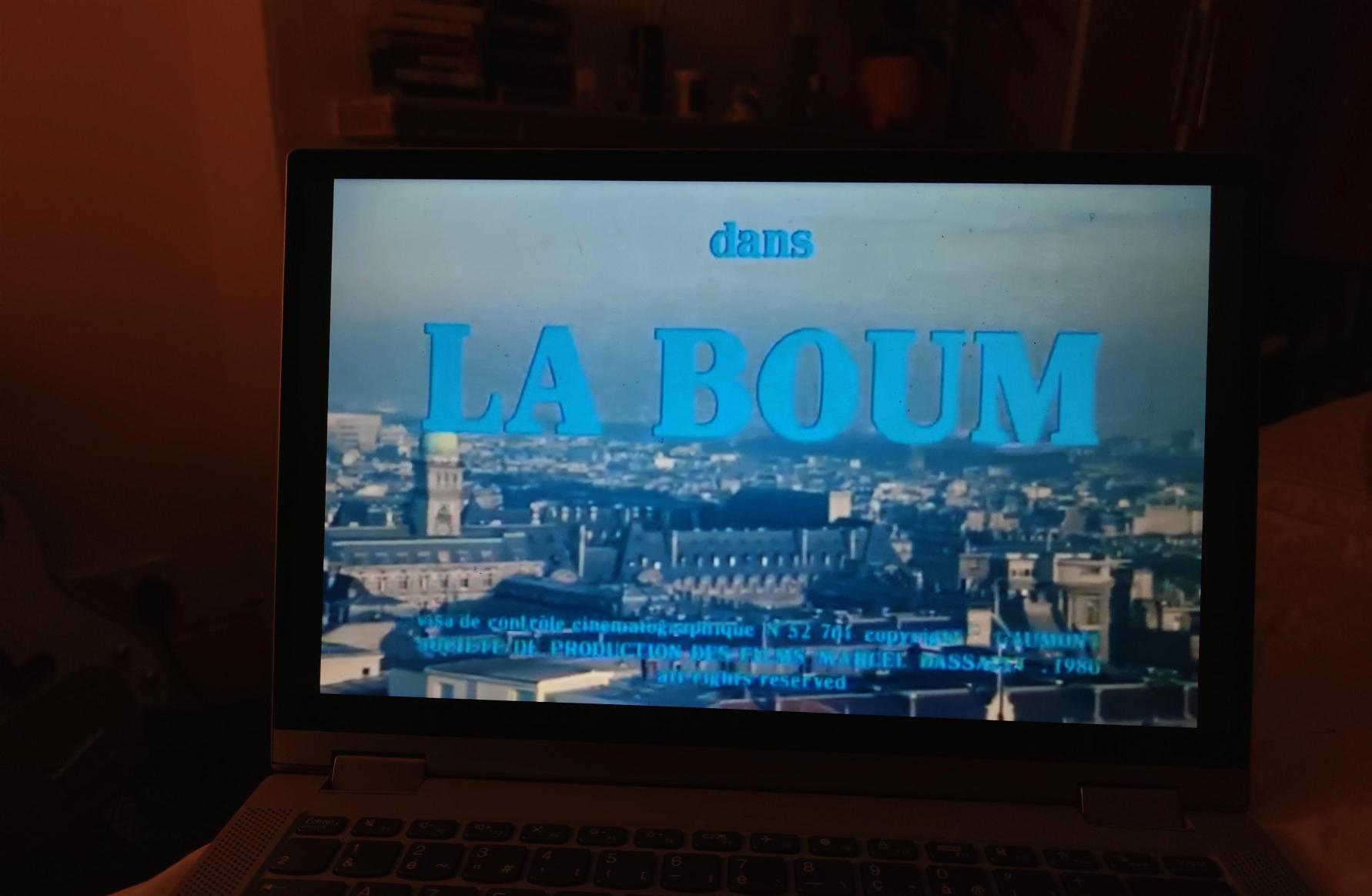 La Boum title screen from the movie.