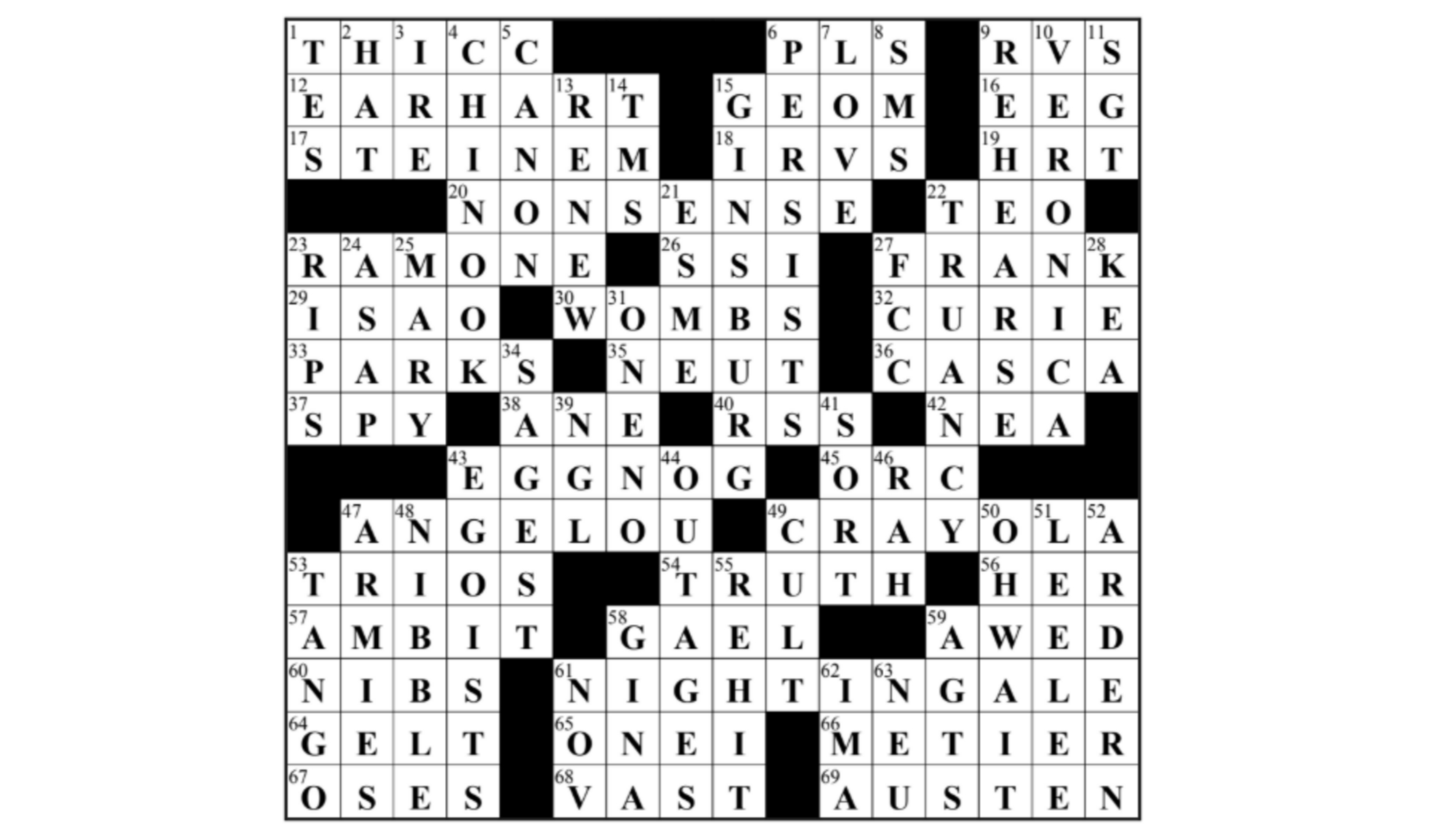 March Crossword: Answers!