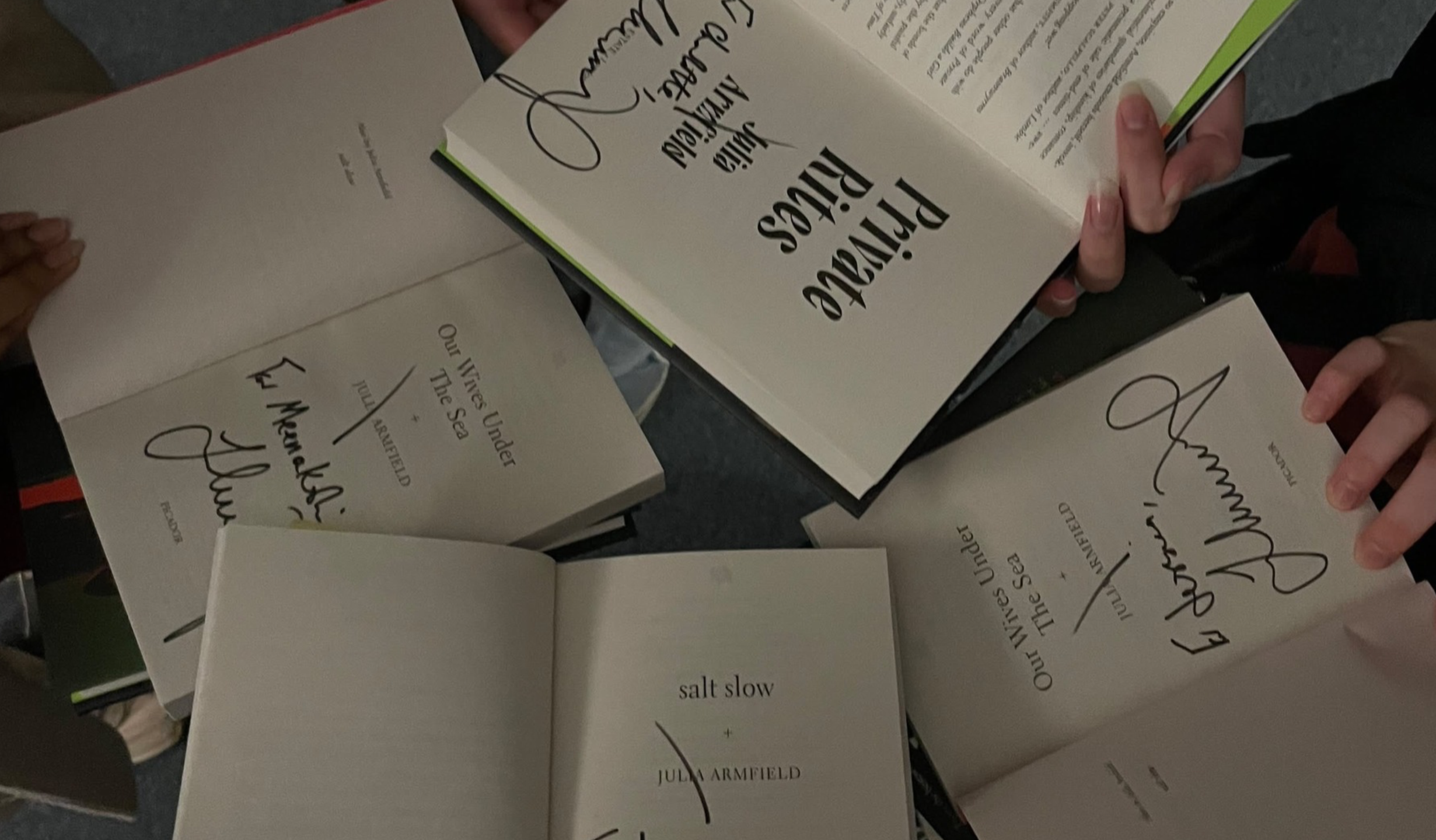 Books signed by Julia Armfield